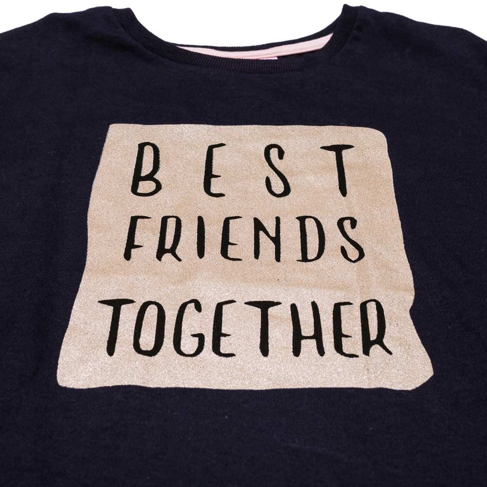 Blusa 4 a 10 anos M/Malha Best Friends Together Marmelada