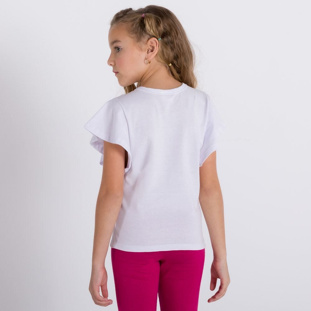 Blusa 4 a 10 anos M/Malha Borboleta Lantejoulas Marmelada