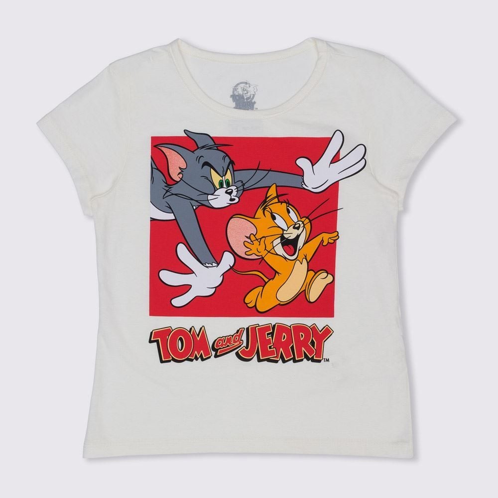 Blusa 4 a 10 anos M/Malha Tom e Jerry BandUP