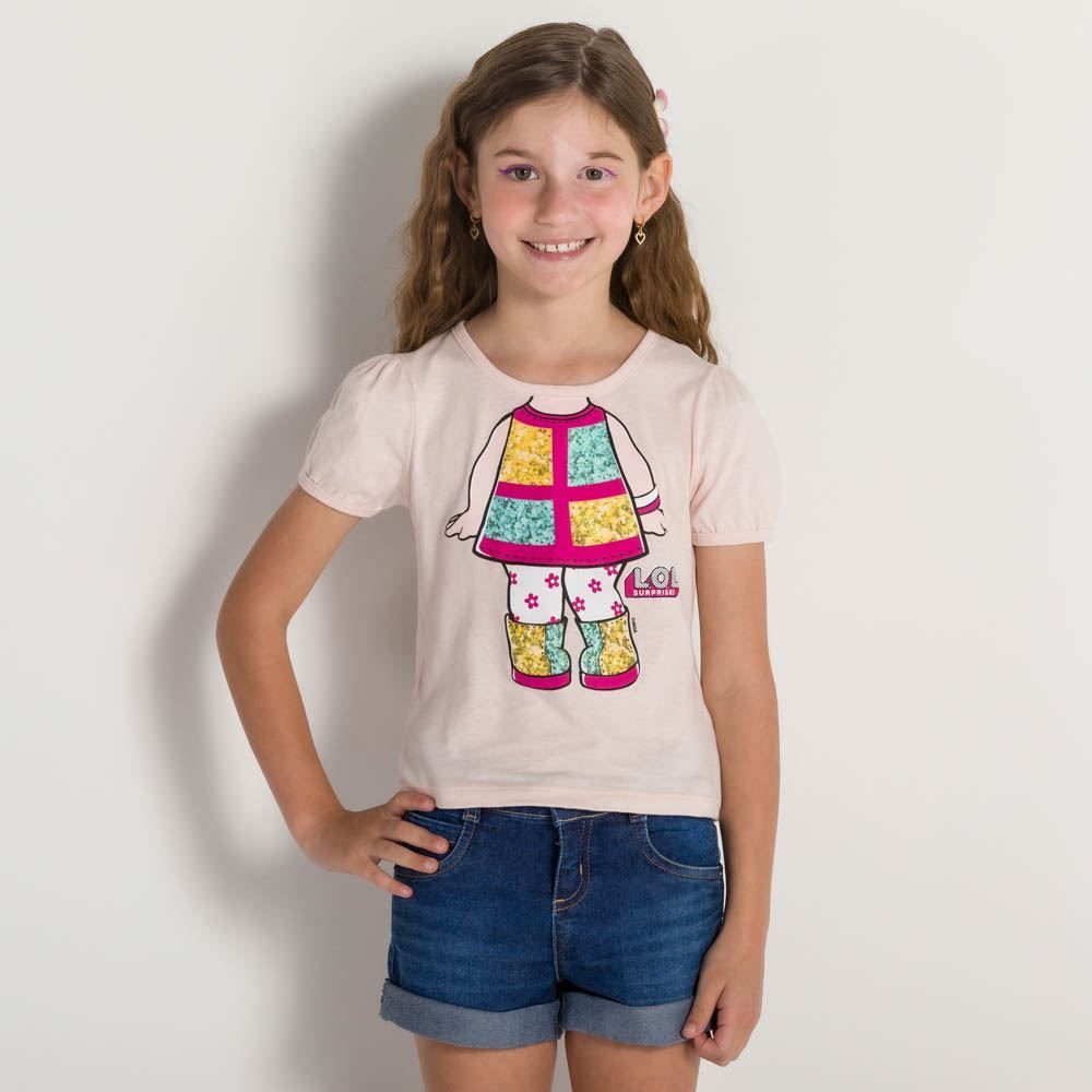 Blusa 4 a 10 anos Malha Lol Boneca Brandili