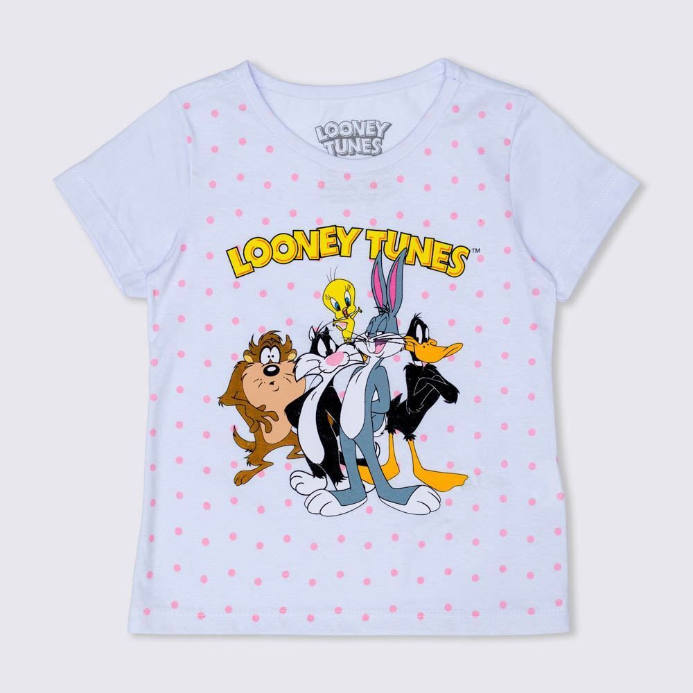 Blusa 4 a 10 anos Malha Looney Tunes Turma BandUP