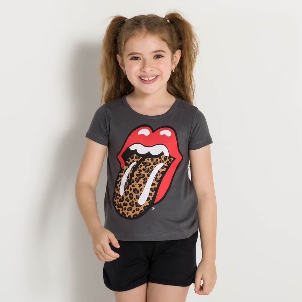 Blusa 4 a 10 anos Malha Rolling Stones BandUP