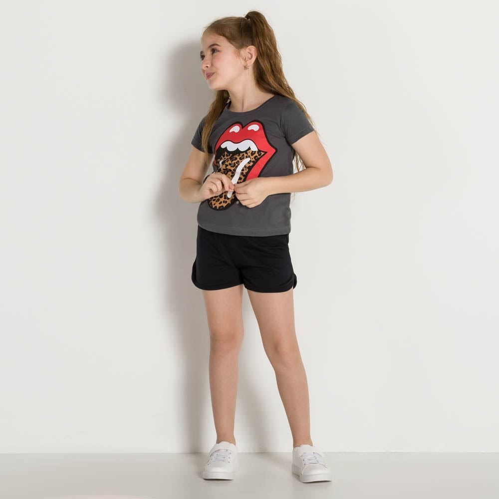 Blusa 4 a 10 anos Malha Rolling Stones BandUP