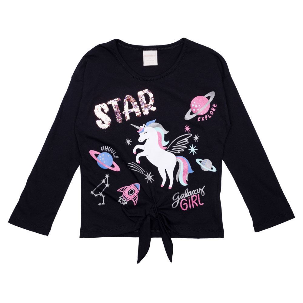 Blusa 4 a 10 anos Malha Star Lantejoulas Marmelada