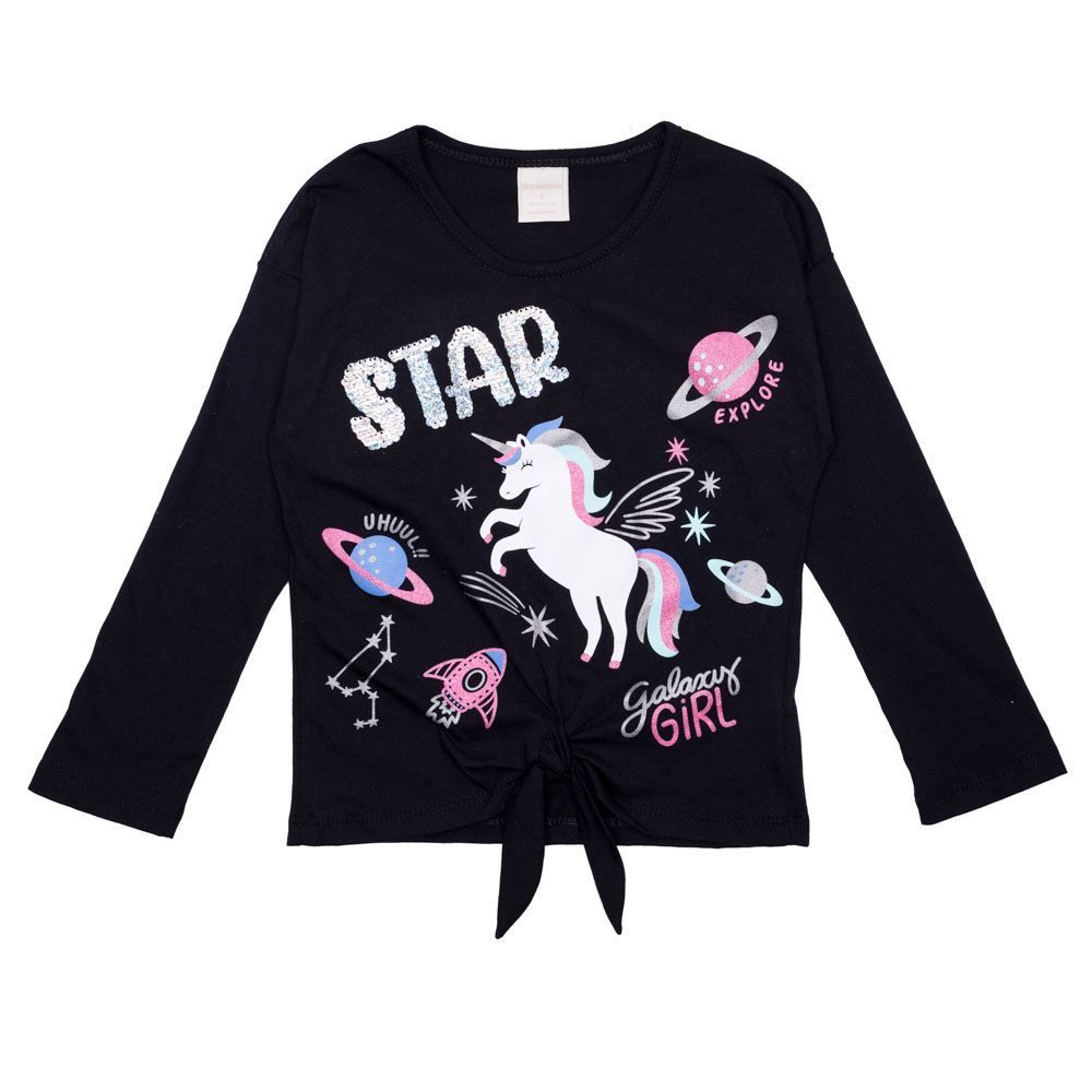 Blusa 4 a 10 anos Malha Star Lantejoulas Marmelada