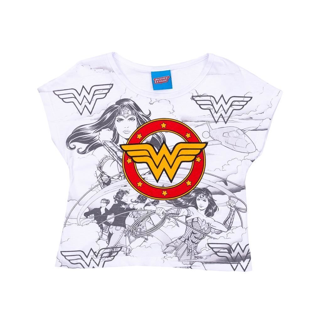 Blusa 4 a 10 Anos Mulher Maravilha DC Comics
