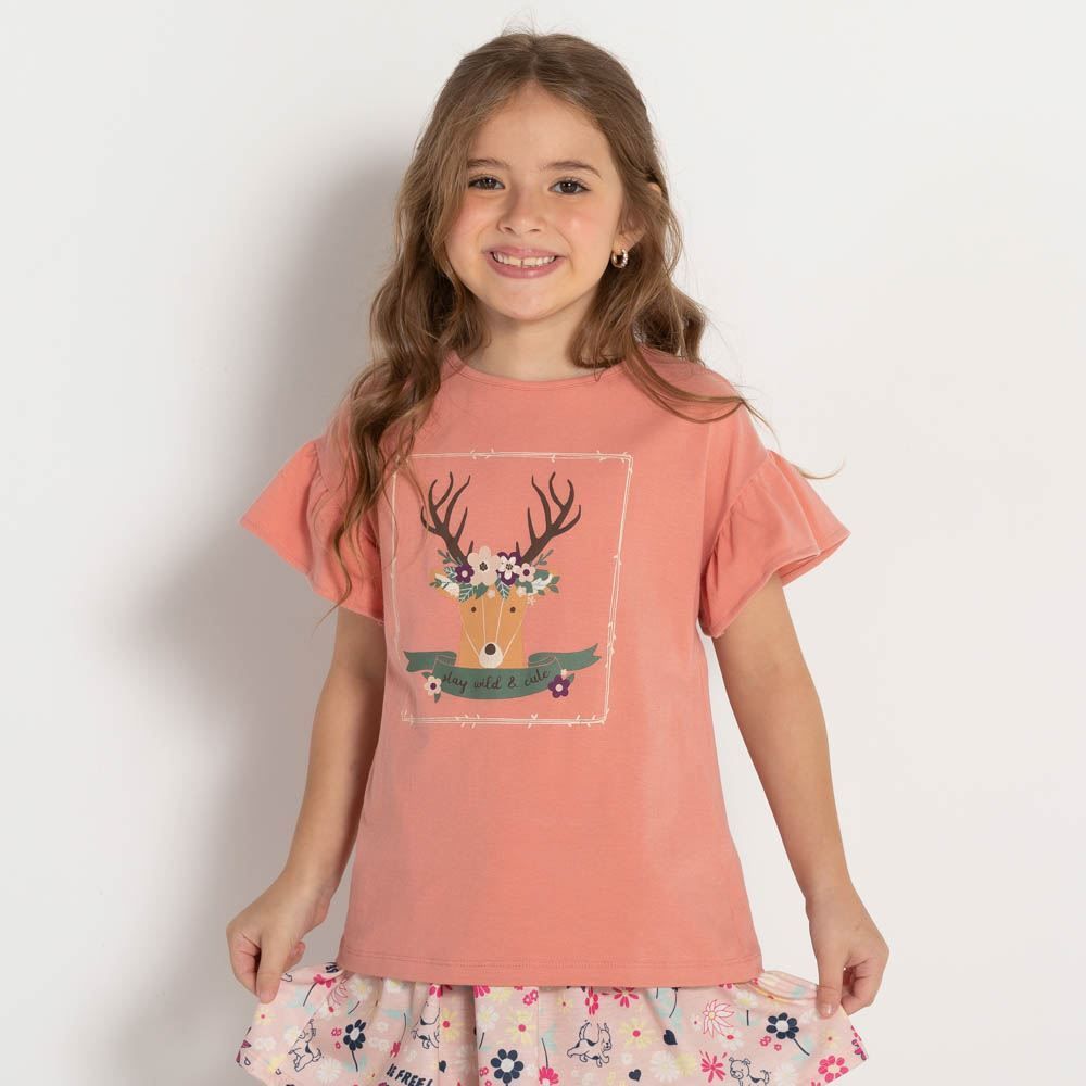 Blusa 4 a 10 anos Silk Cute Marmelada