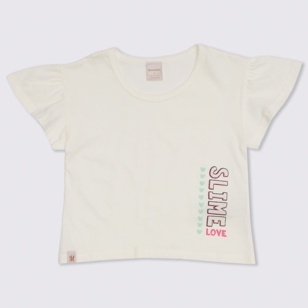 Blusa 4 a 10 anos Slime Mangas Amplas Marmelada