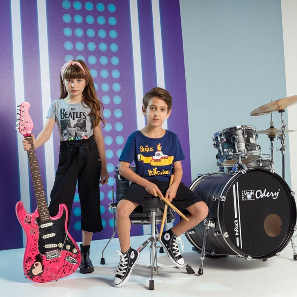 Blusa 4 a 10 anos The Beatles Colors Bandup