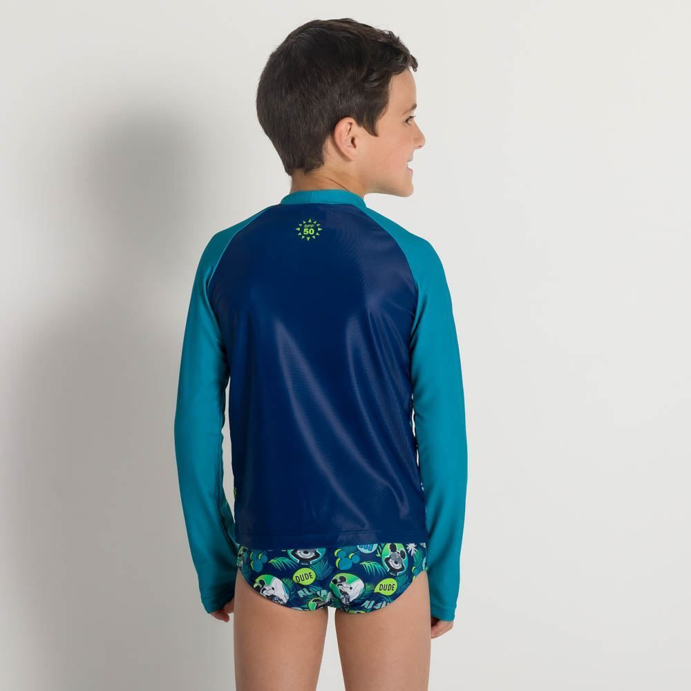 Blusa 4 a 10 anos UV Infantil Mickey Surf Disney