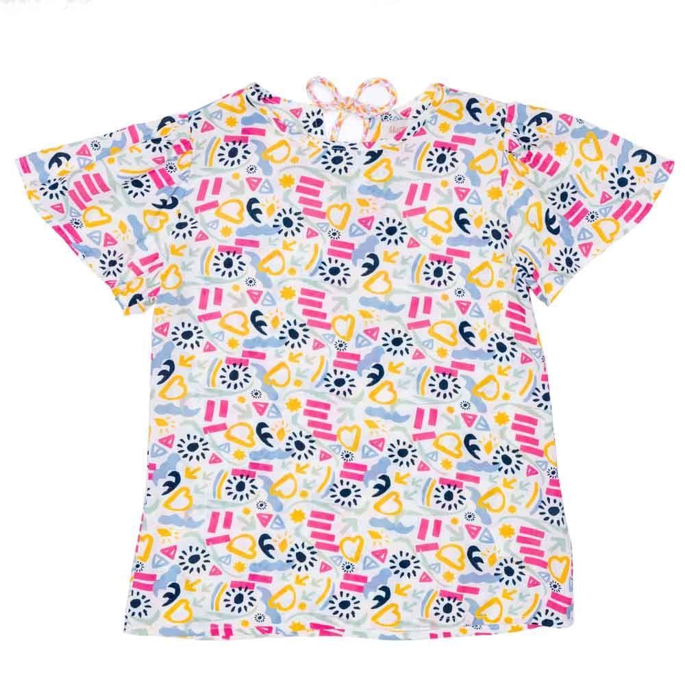Blusa 4 a 10 anos Viscose Figuras Sortidas Marmelada