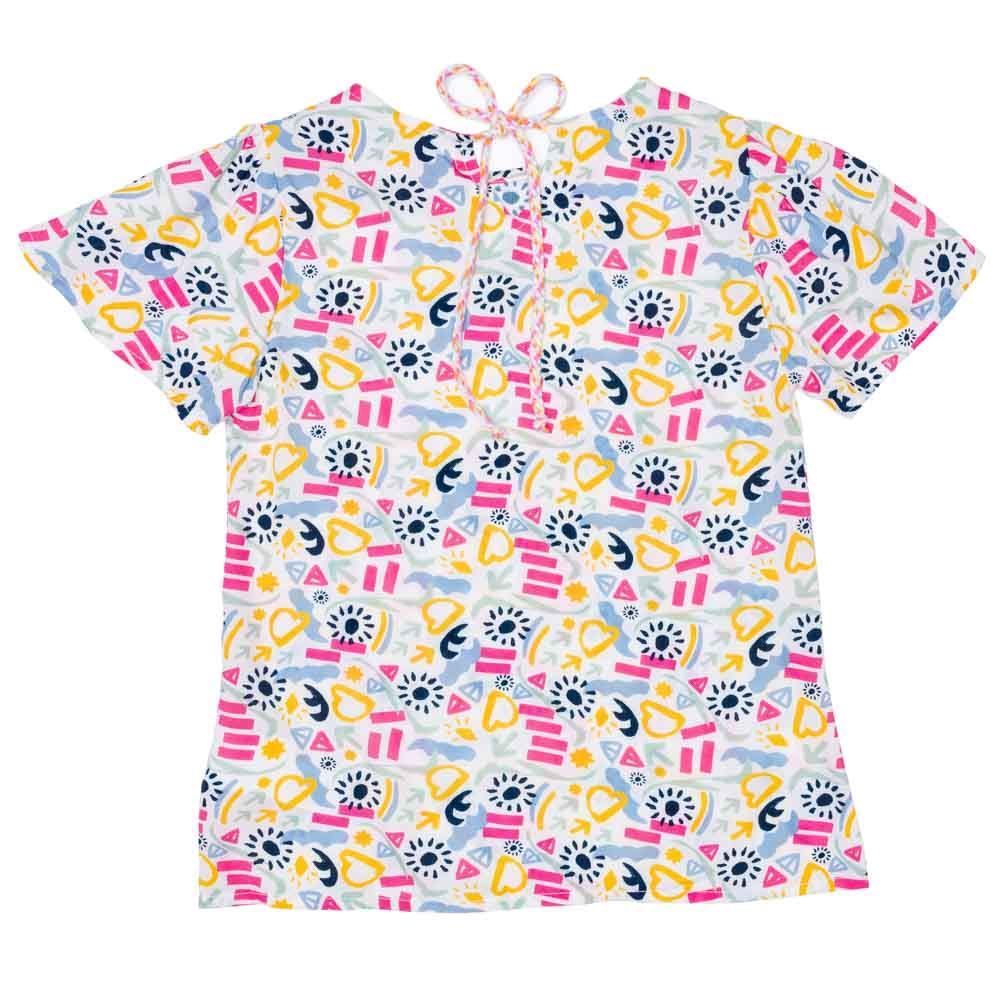 Blusa 4 a 10 anos Viscose Figuras Sortidas Marmelada