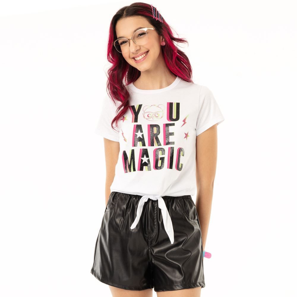 Blusa 8 a 16 anos Luluca You Are com Nó Brandili