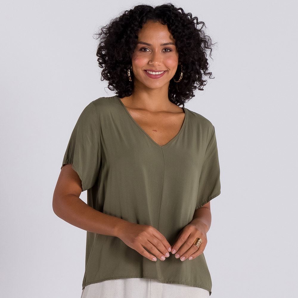 Blusa Básica Viscose Patrícia Foster