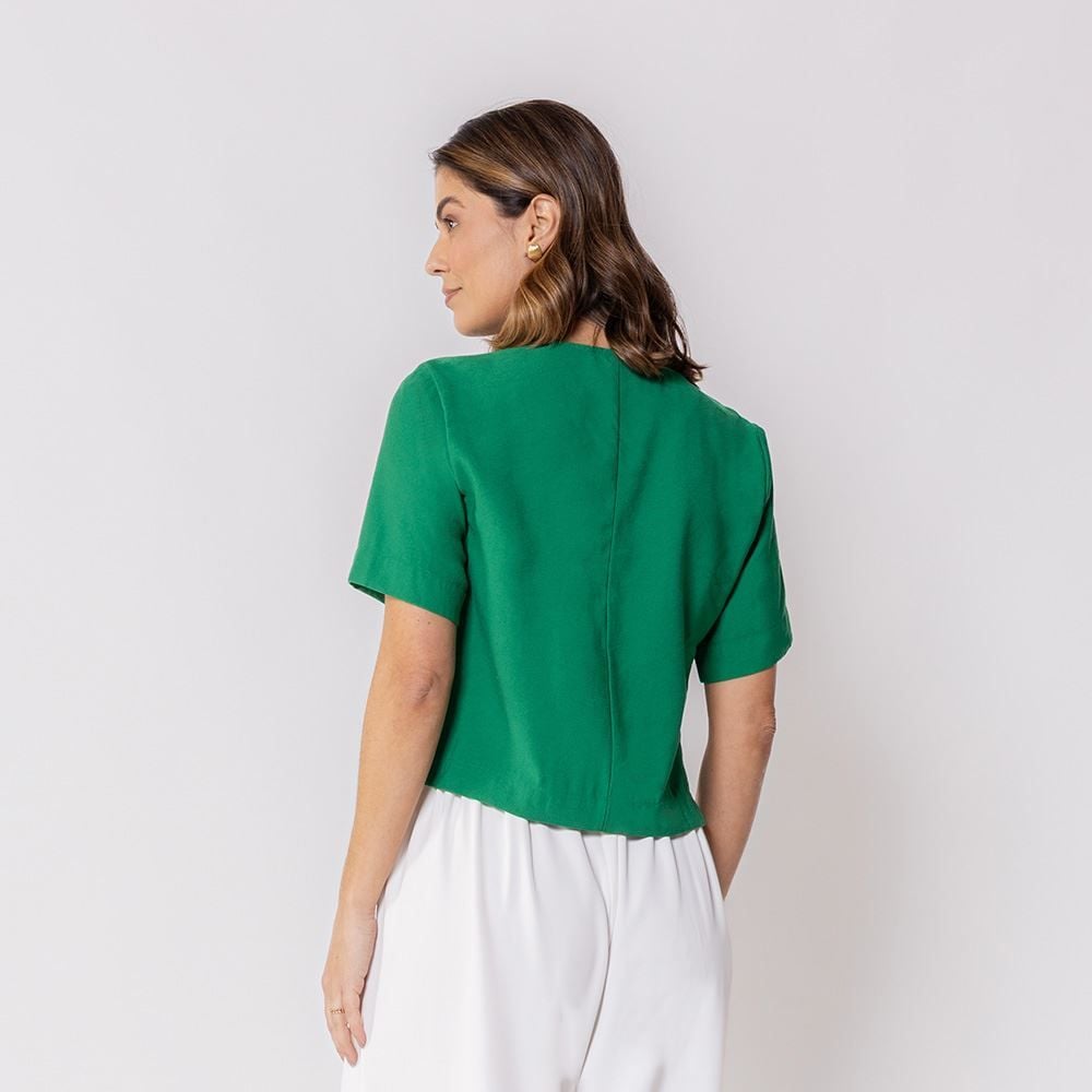 Blusa Boxy De Alfaiataria Feminina Patricia Foster