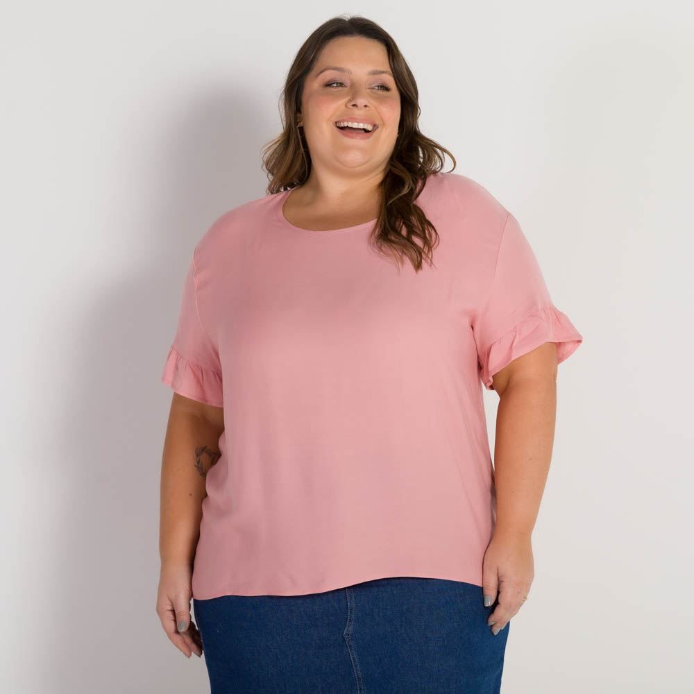 Blusa Com Babado Na Manga Patrícia Foster Mais