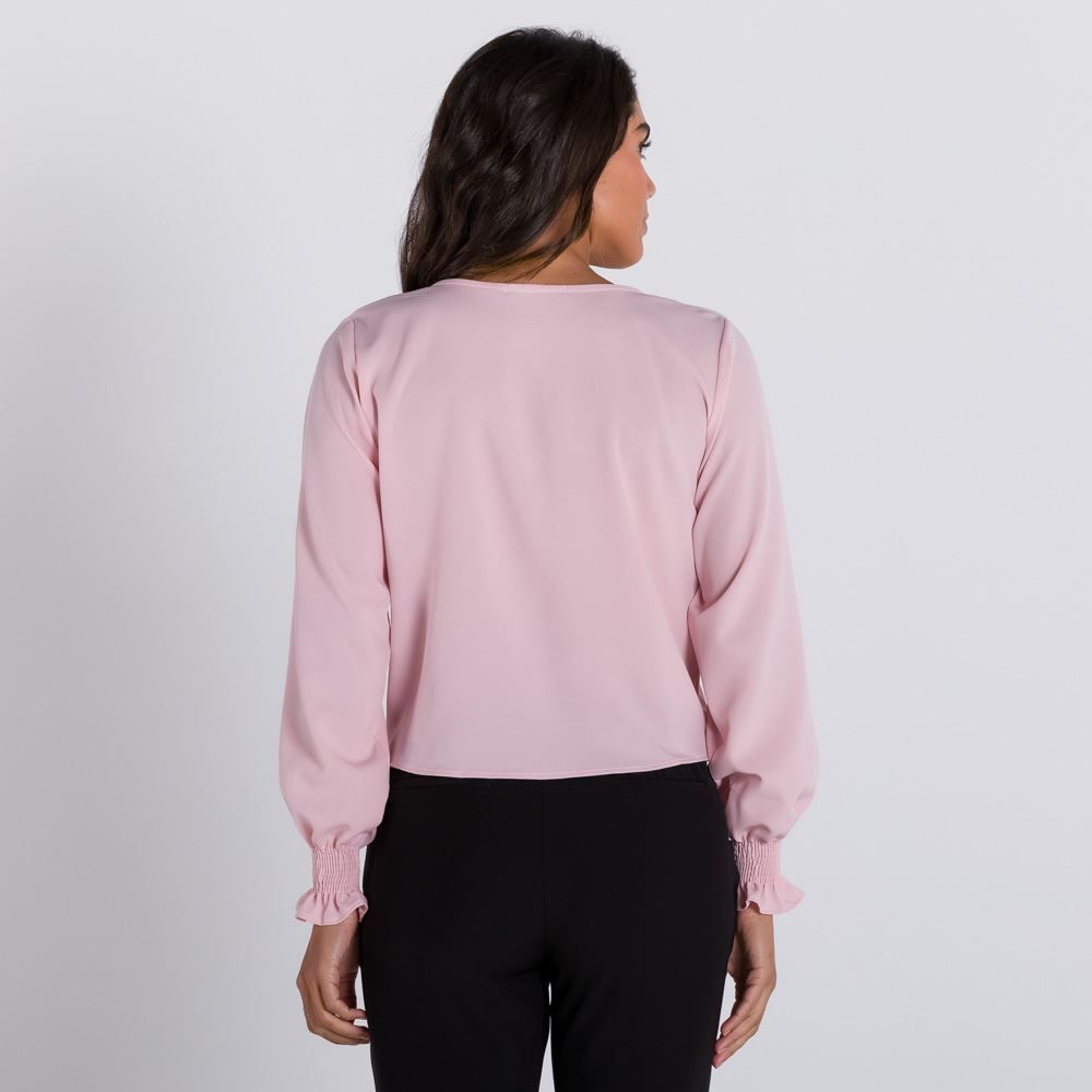 Blusa com Botões e Amarração Patrícia Foster