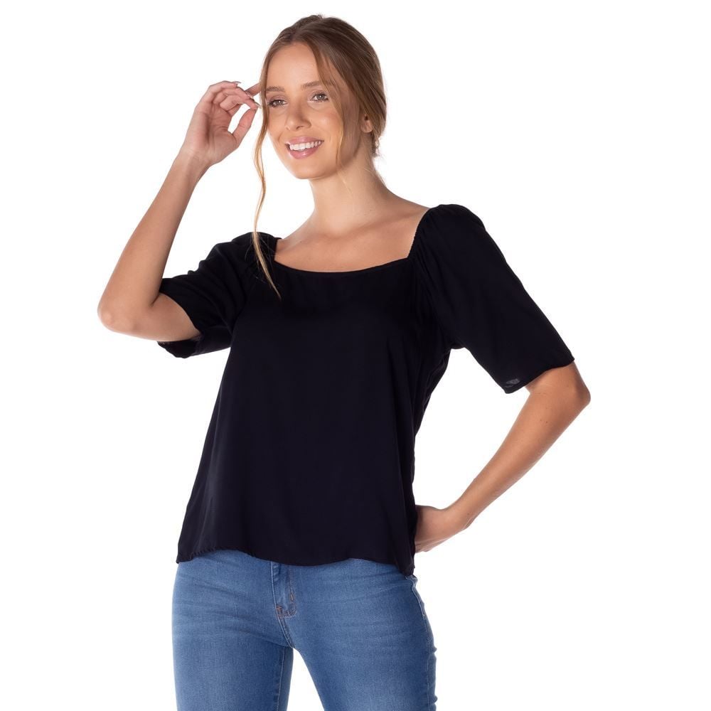 Blusa com Decote Quadrado Patrícia Foster