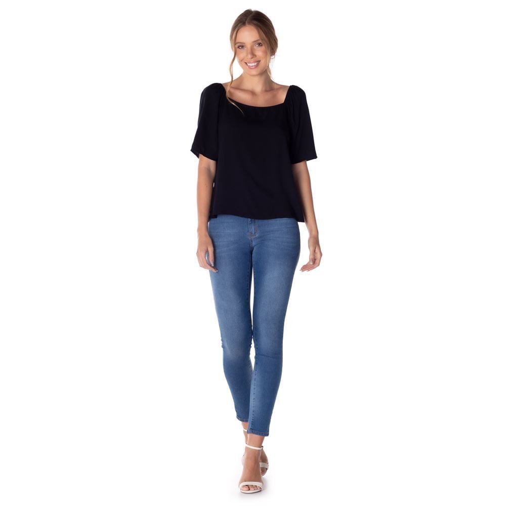 Blusa com Decote Quadrado Patrícia Foster