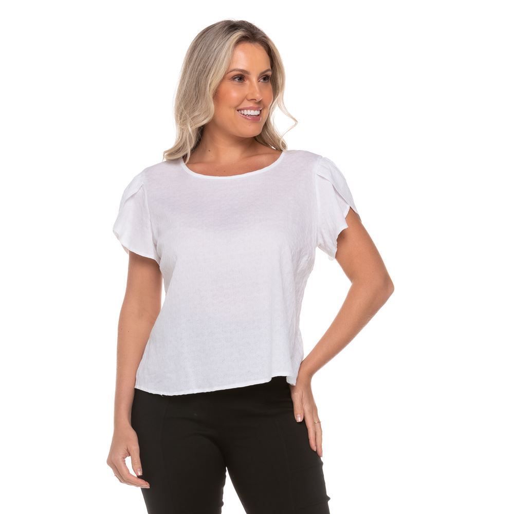 Blusa com Manga Tulipa Patrícia Foster