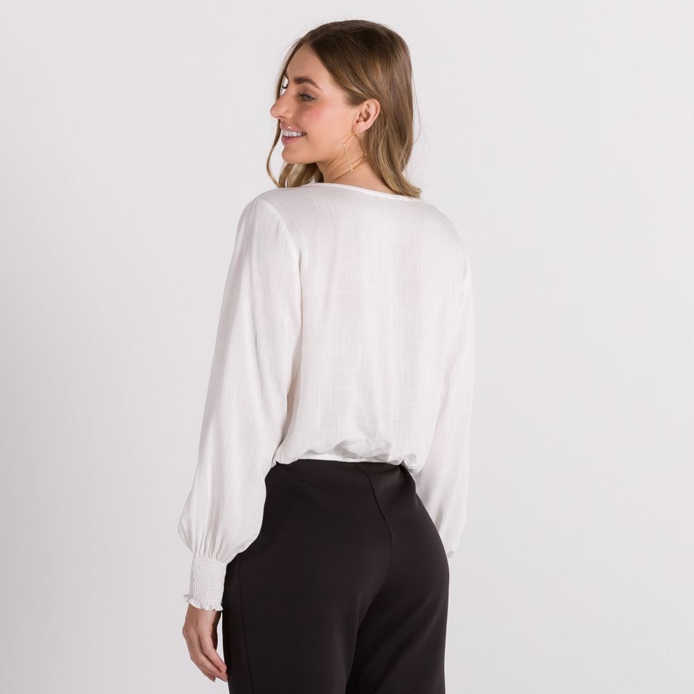 Blusa com Punho em Lastex Boby Blues