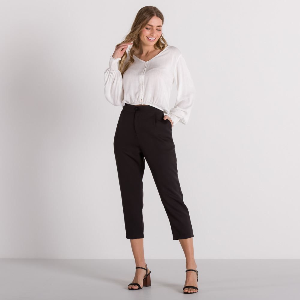 Blusa com Punho em Lastex Boby Blues