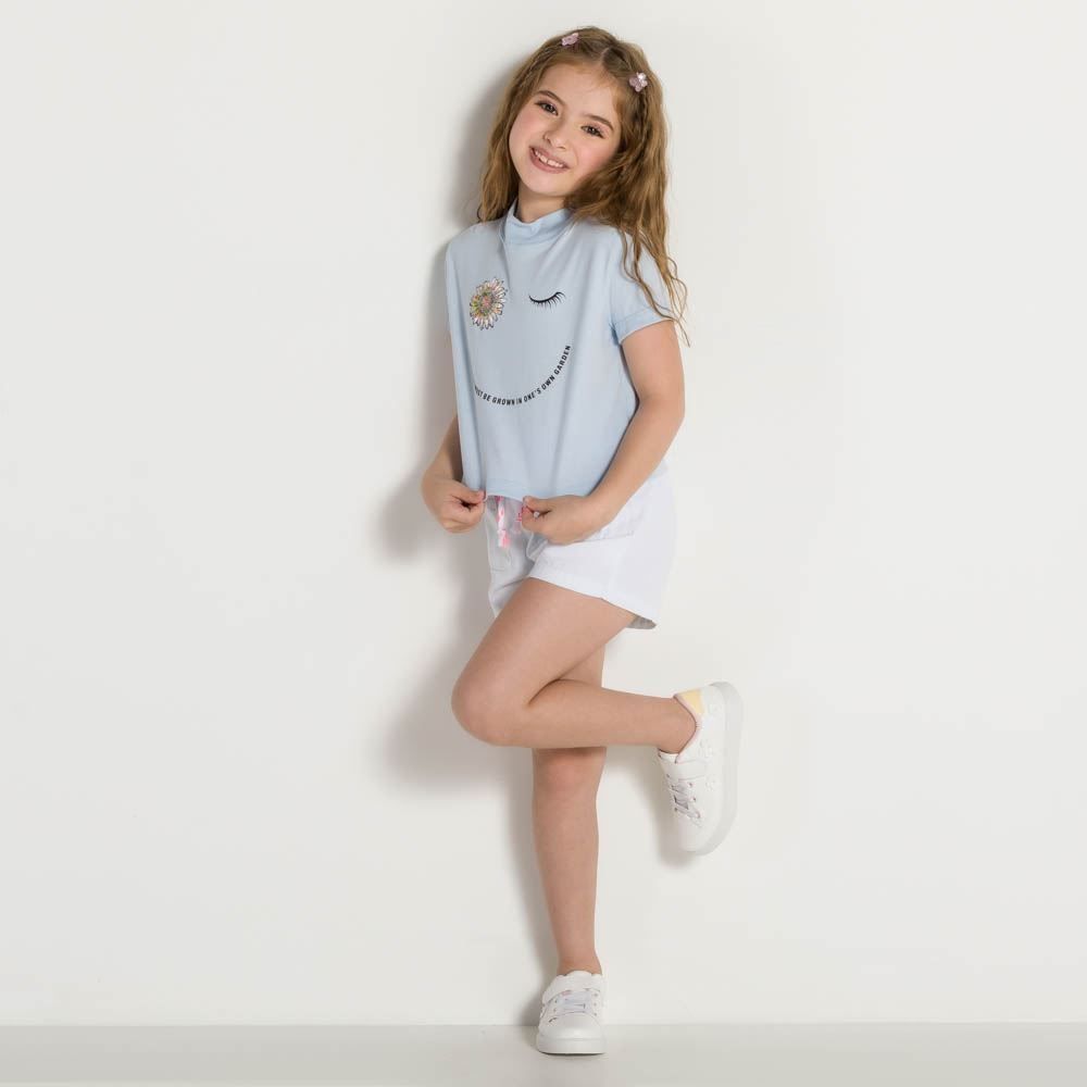 Blusa Cropped 4 a 10 anos Flor Marmelada