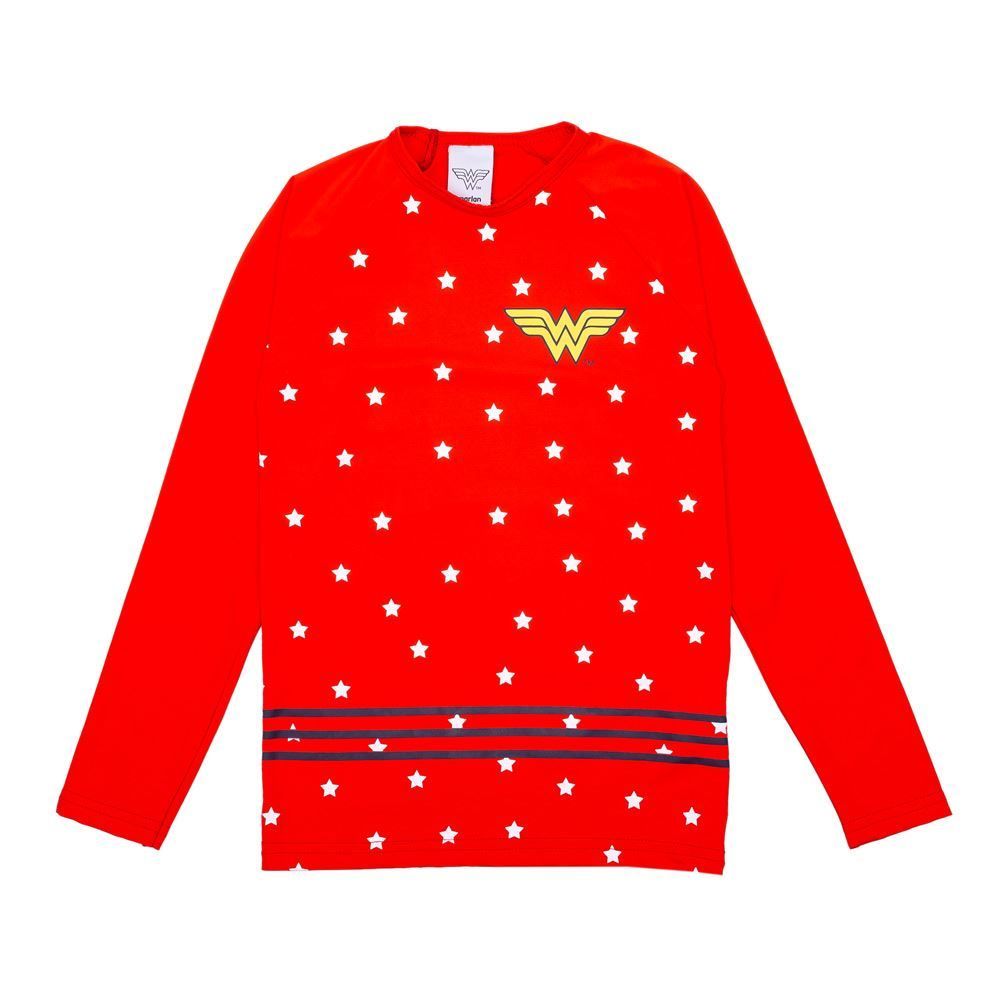 Blusa de 4 a 8 Anos FPS UV 50+ Wonder Woman DC Comics