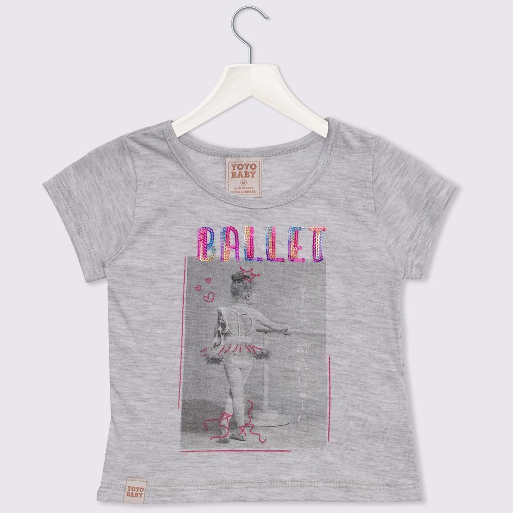 Blusa de Bebê Ballet Lantejoulas Yoyo Baby