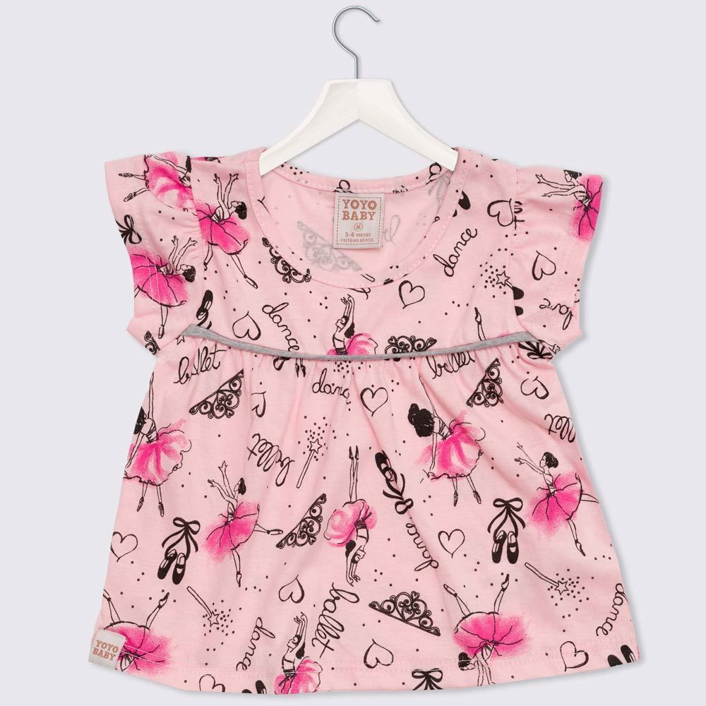 Blusa de Bebê M/Malha Ballet Yoyo Baby