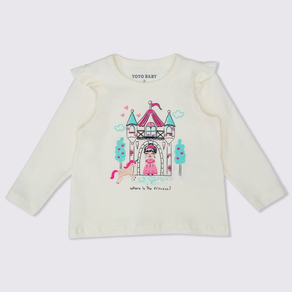 Blusa de Bebê Malha Cotton Castelos Yoyo Baby
