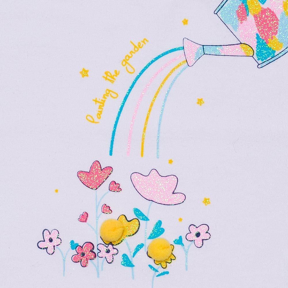 Blusa de Bebê Menina Panting Glitter Yoyo Baby