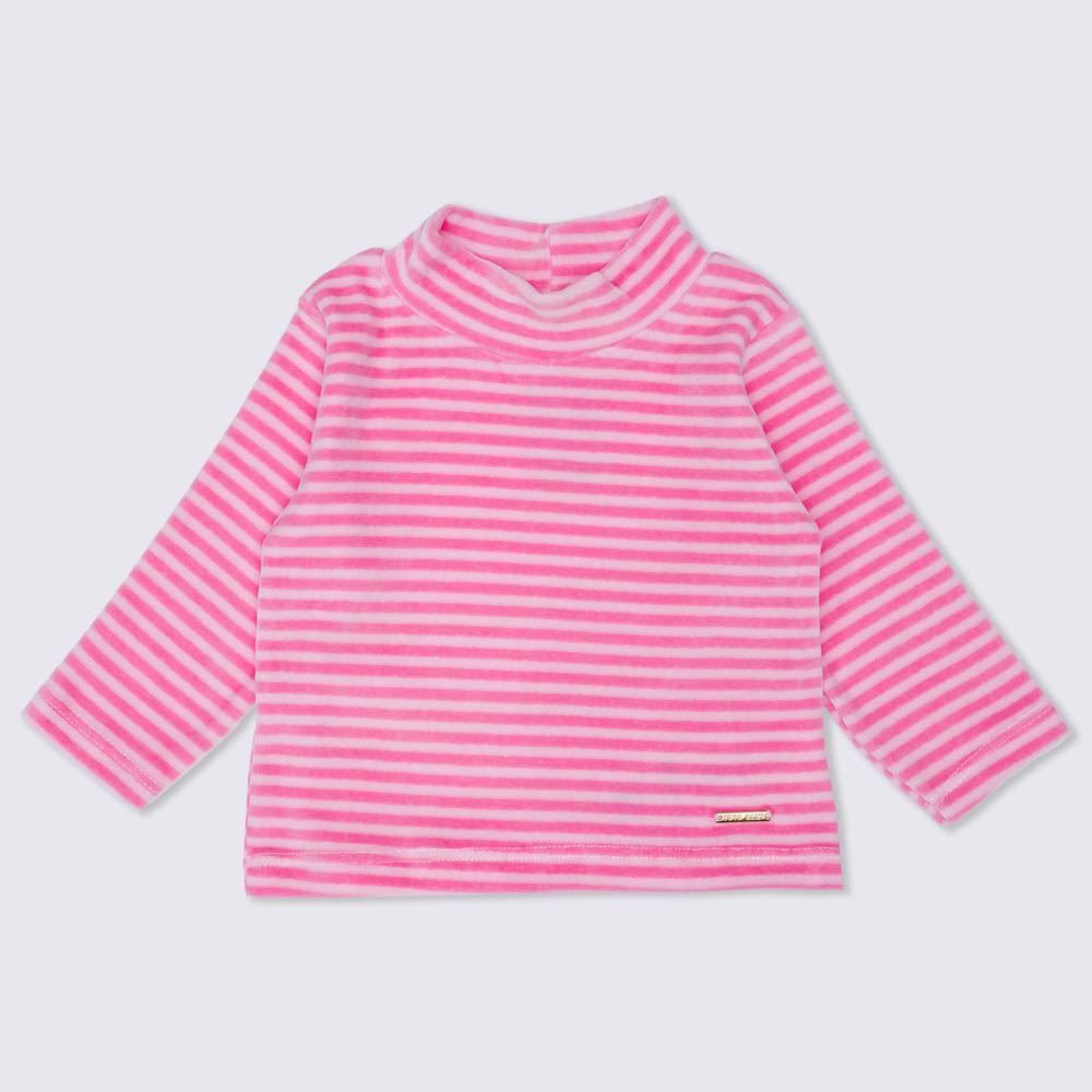 Blusa de Bebê Menina Plush Listrado Yoyo Baby