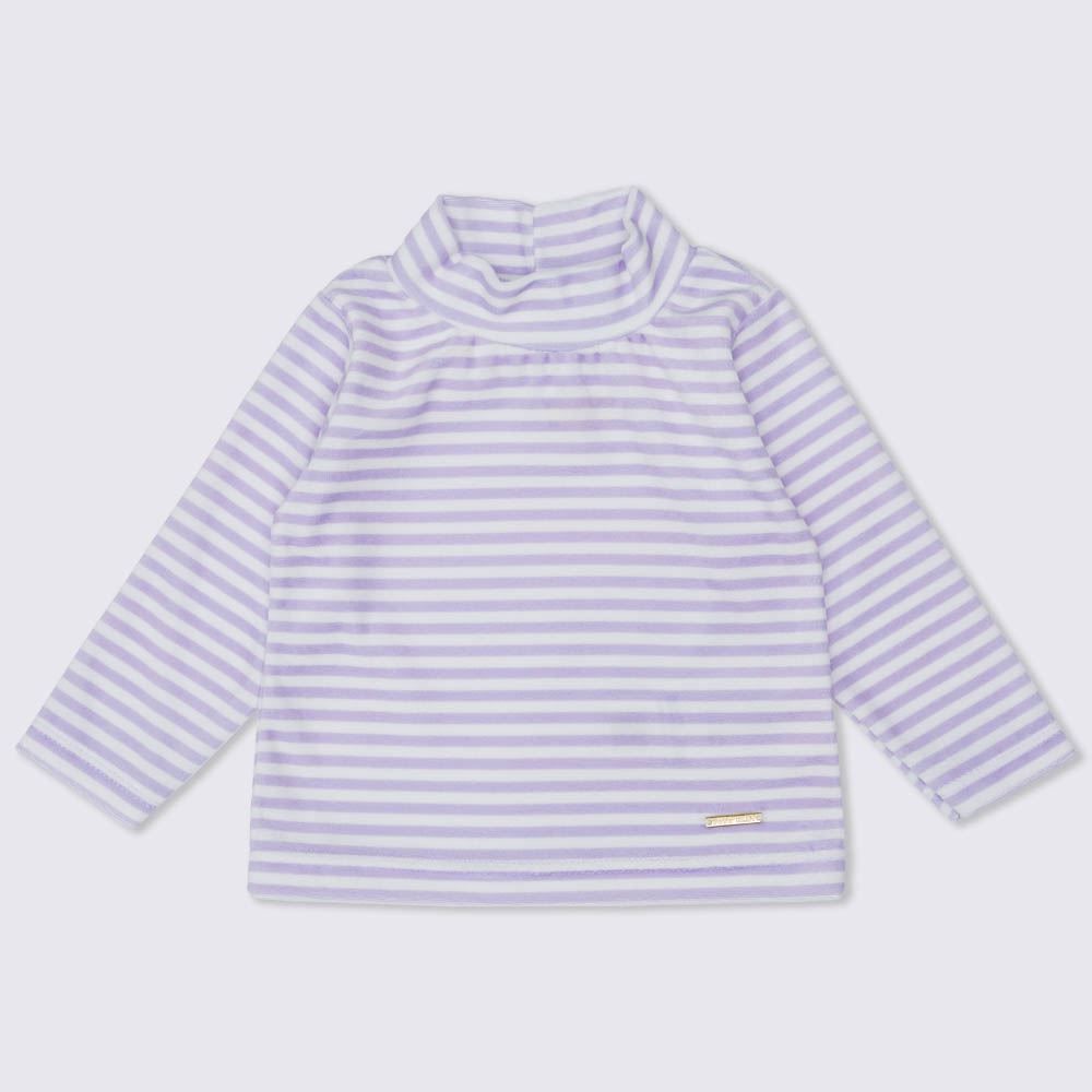 Blusa de Bebê Menina Plush Listrado Yoyo Baby