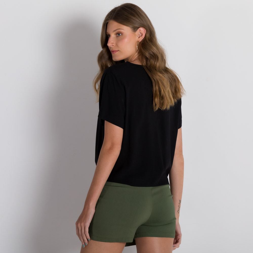 Blusa de Viscose com Amarração Frontal Patricia Foster