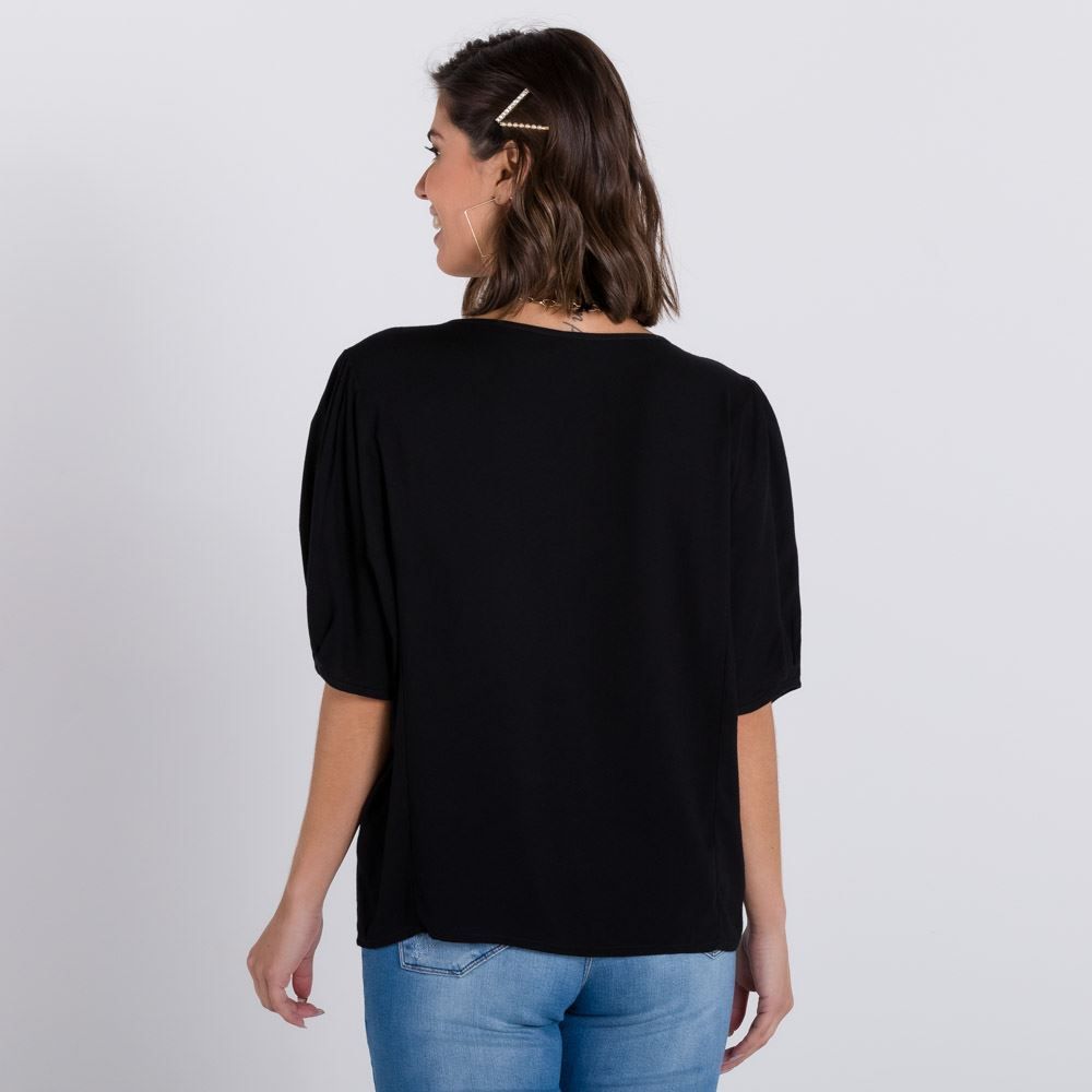Blusa de Viscose Manga Ampla Patricia Foster