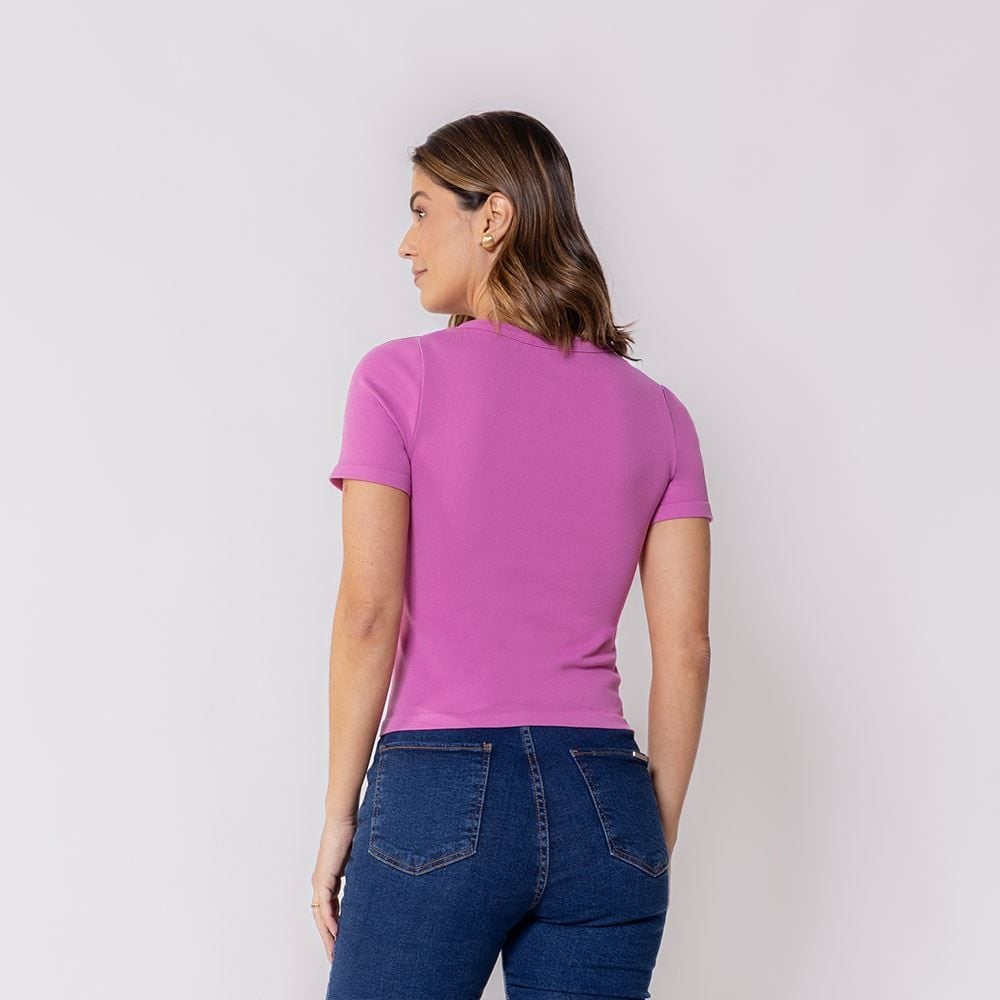 Blusa Feminina Canelada Sem Costura Patricia Foster