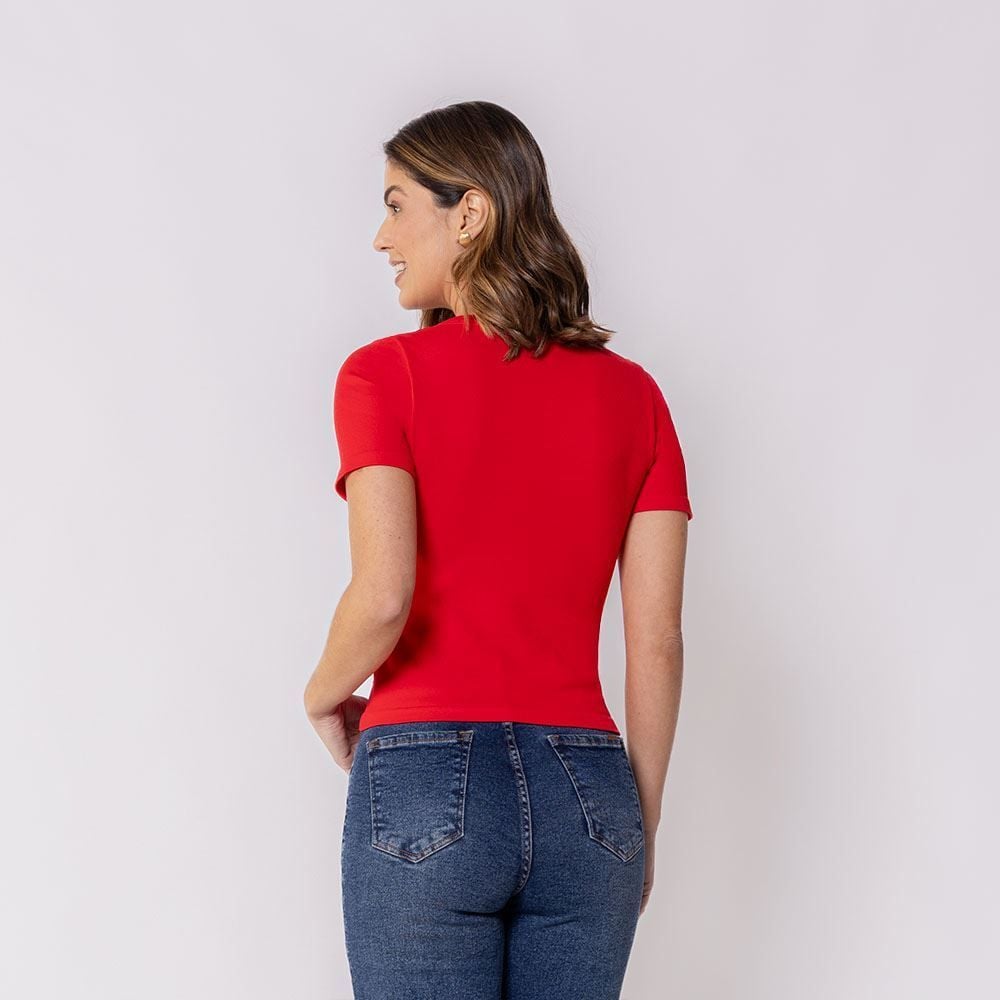 Blusa Feminina Canelada Sem Costura Patricia Foster