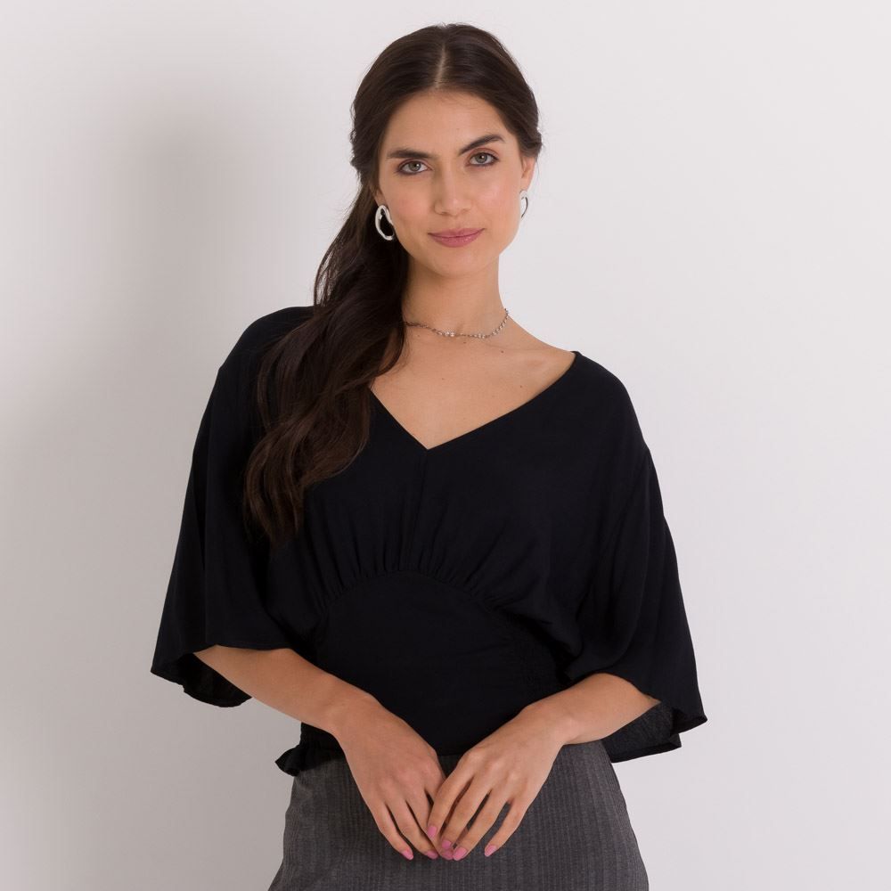 Blusa Feminina com Decote em V Boby Blues