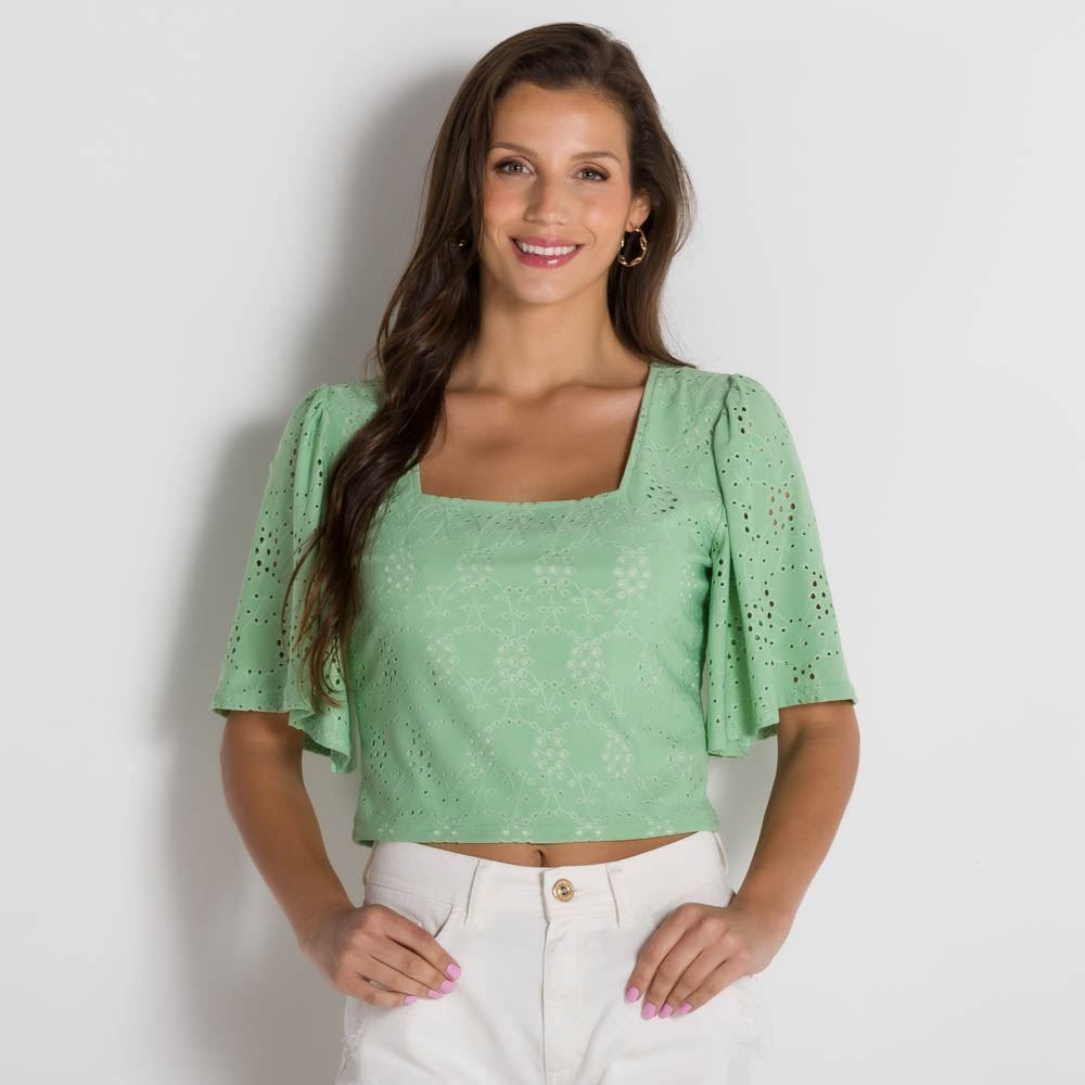 Blusa Feminina Com Decote Quadrado Patrícia Foster