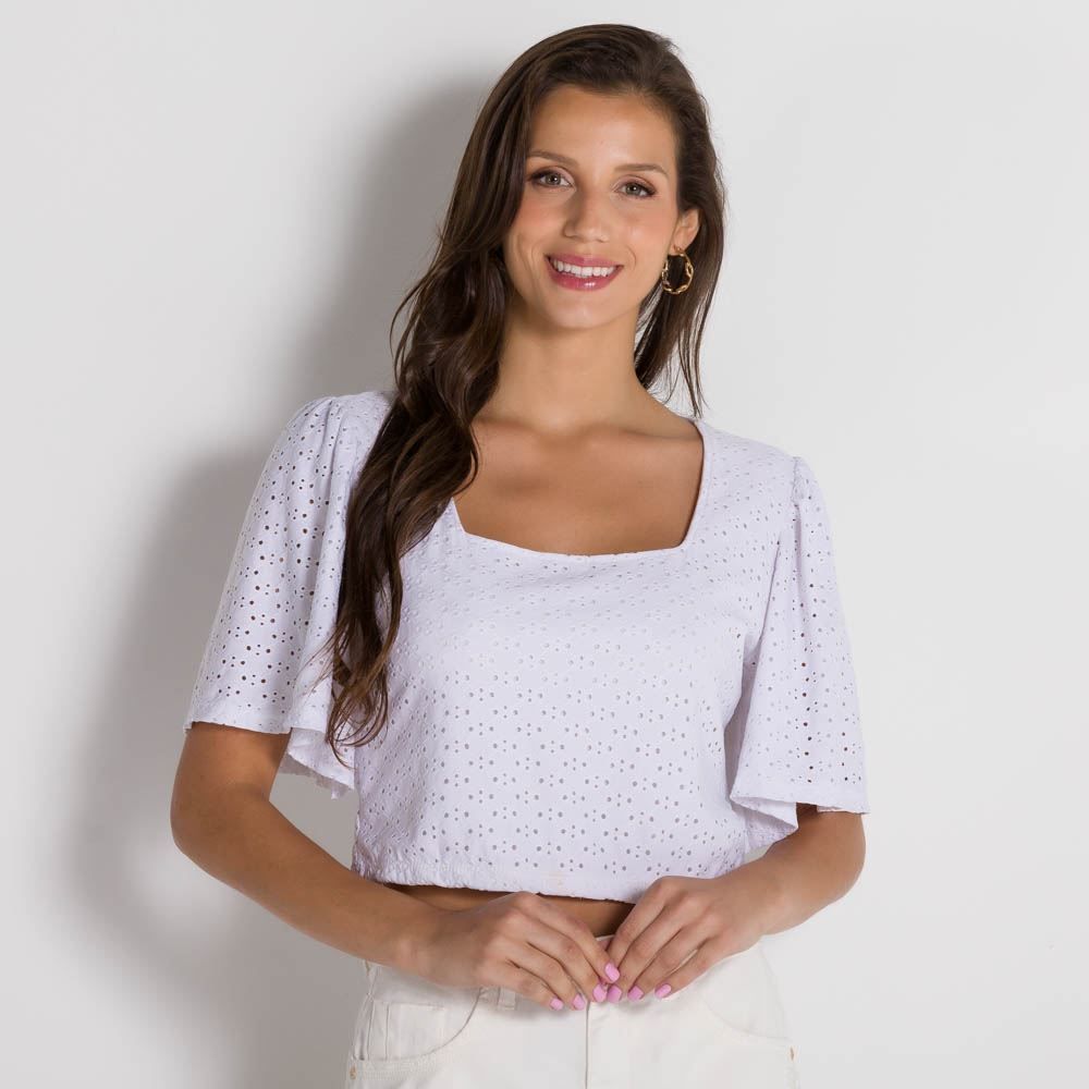 Blusa Feminina Com Decote Quadrado Patrícia Foster