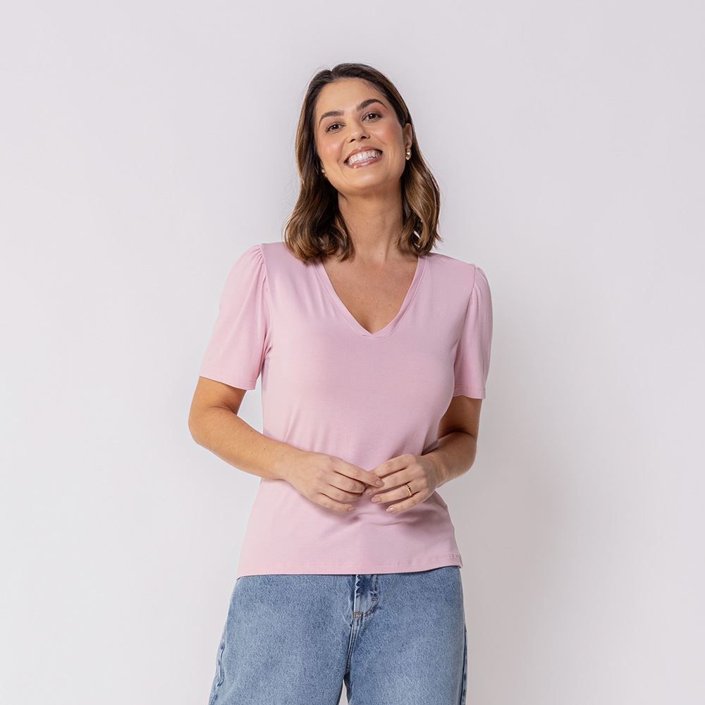 Blusa Feminina Com Decote V Patricia Foster