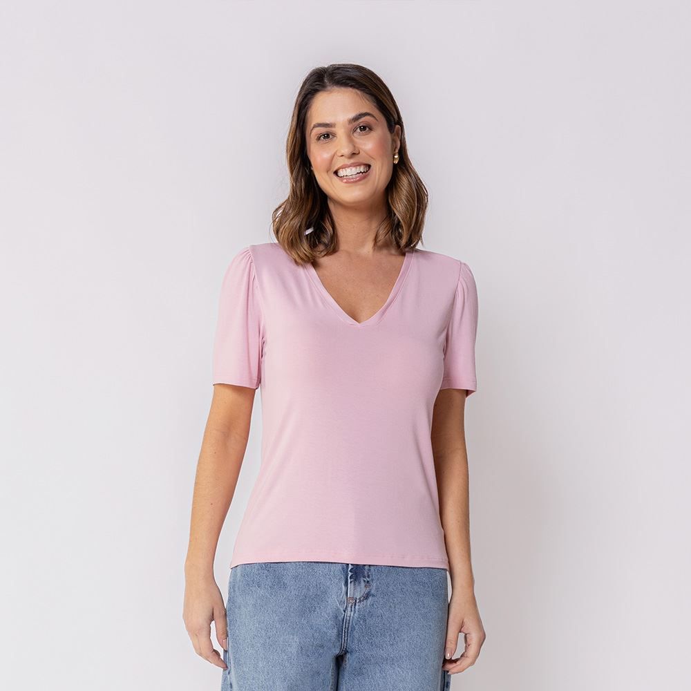 Blusa Feminina Com Decote V Patricia Foster