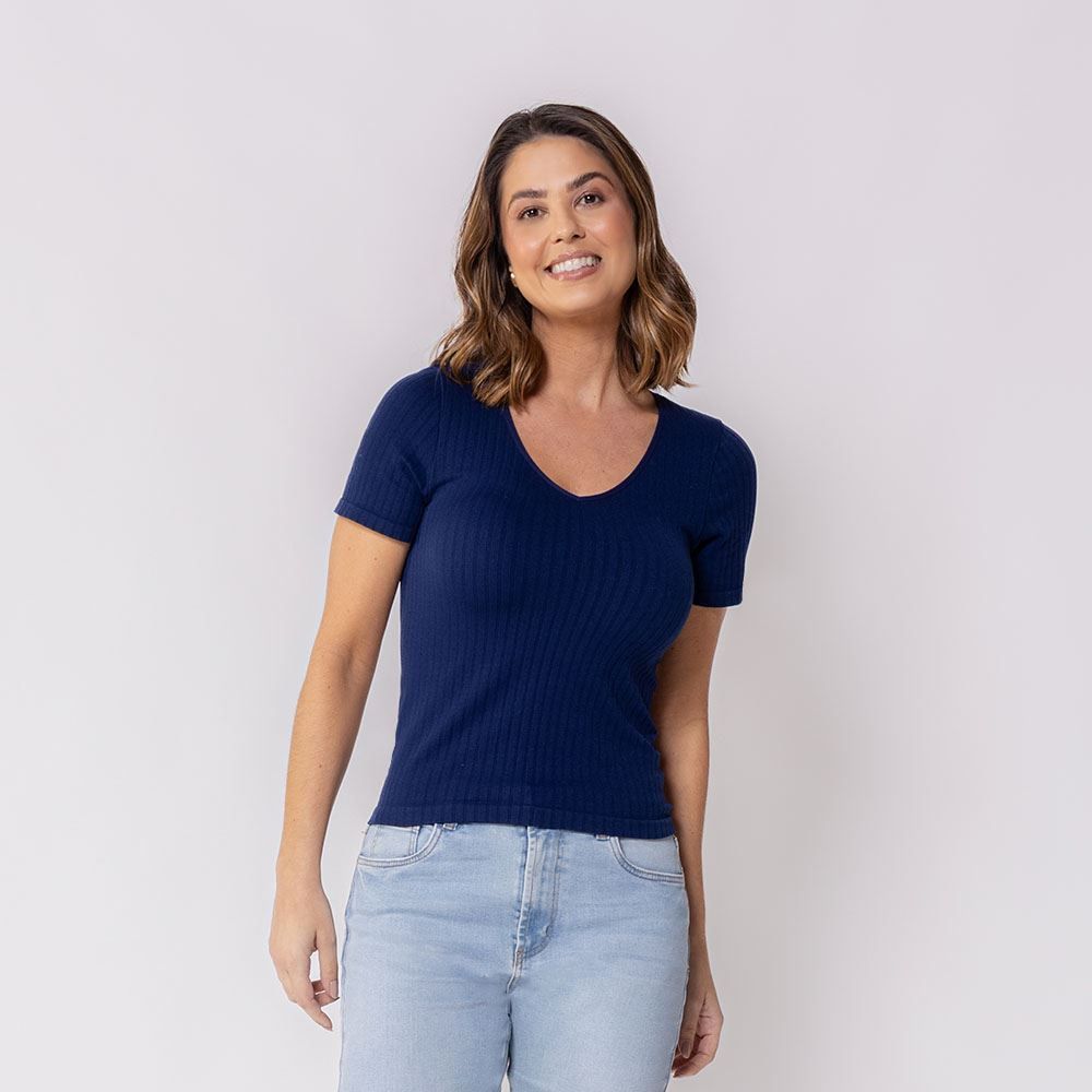 Blusa Feminina De Poliamida Sem Costura Patricia Foster