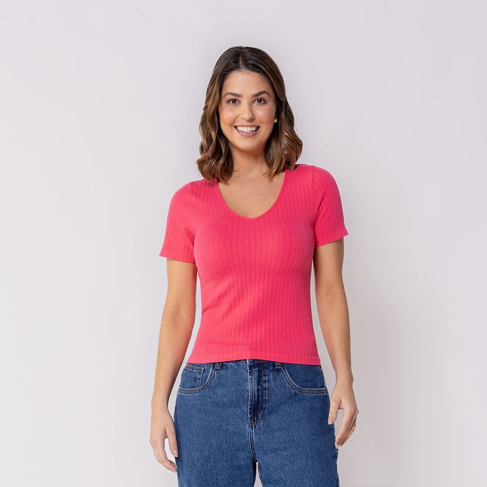 Blusa Feminina De Poliamida Sem Costura Patricia Foster