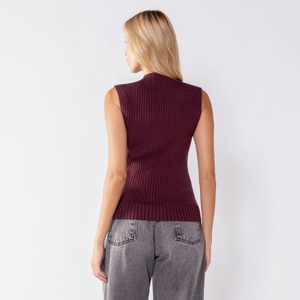 Blusa Feminina De Tricô Canelado Patricia Foster