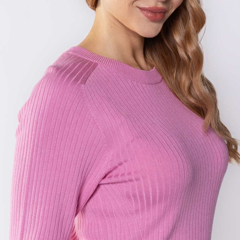 Blusa Feminina De Tricot Canelado Manga Longa Boby Blues