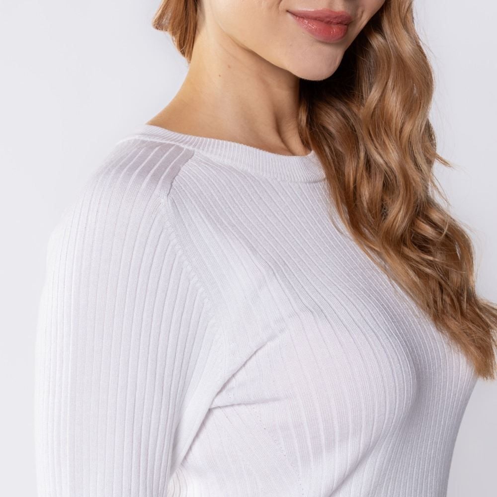 Blusa Feminina De Tricot Canelado Manga Longa Boby Blues