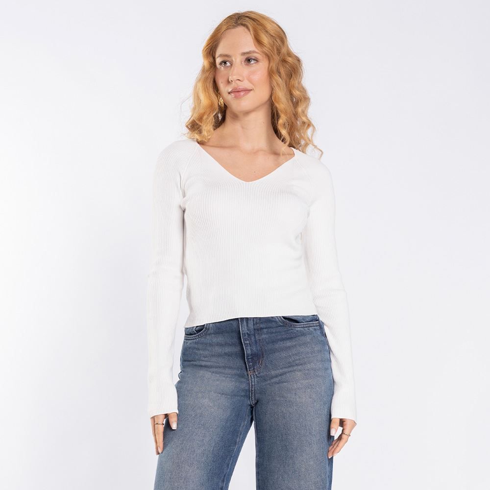 Blusa Feminina De Tricot Manga Longa Boby Blues