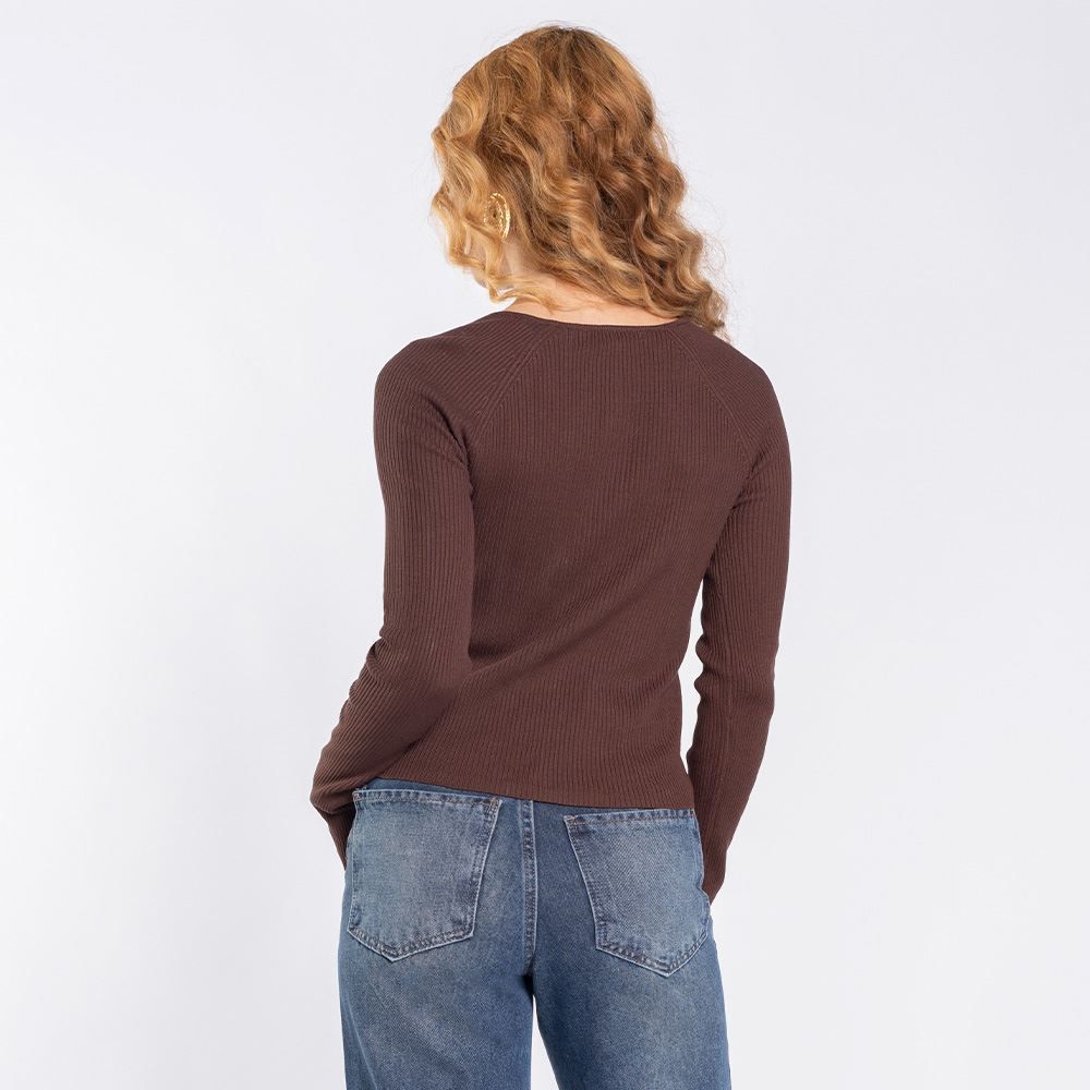 Blusa Feminina De Tricot Manga Longa Boby Blues